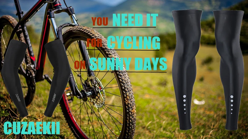 Cuzaekii Велоспорт нарукавники гетры MTB велосипед Открытый Спортивная одежда бег Футбол для рук с защитой от ультрафиолета рукав леггинсы