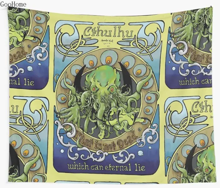 Настенный Гобелен Cthulhu Nouveau пляжное полотенце одеяло коврик для пикника и йоги
