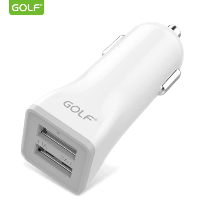 Автомобильное зарядное устройство GOLF 5 в 2 1 а с двойным выходом и двумя USB-портами |