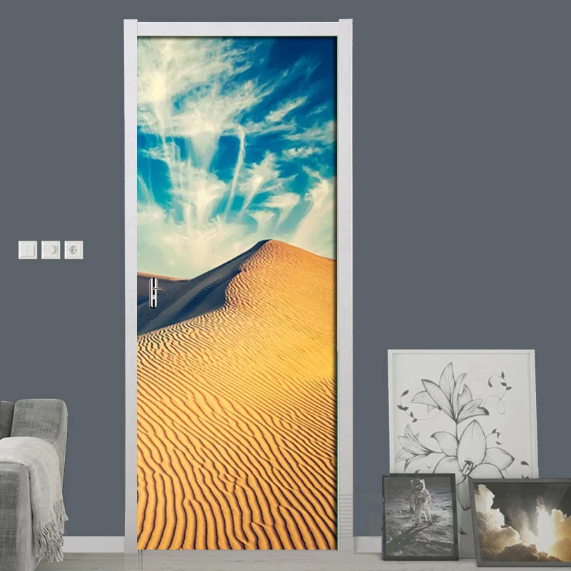 DIY 3D обои ПВХ самоклеющиеся водостойкие фото наклейки на дверь дезерты красивый
