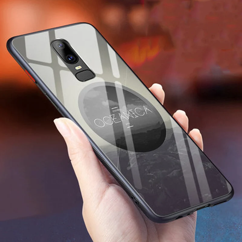 Чехол для Oneplus 6, Роскошный чехол для телефона из закаленного стекла, чехлы для Oneplus6 1+ 6 One plus 6 Capa A6000, Защитные Чехлы