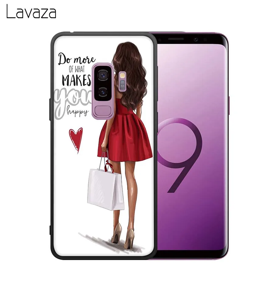 Lavaza Brown Hair Baby Mom Girl Soft Case for Galaxy A3 A5 2016 2017 A6 plus A7 A8 A9 J6 2018 A10 30 40 50 70 |
