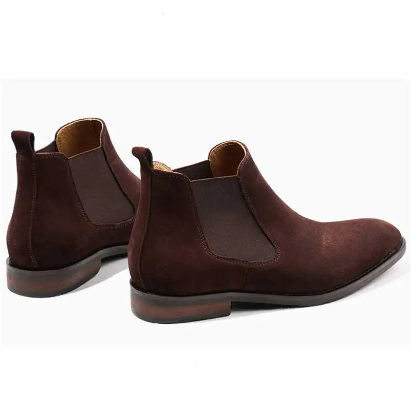 GRIMENTIN/модные мужские Ботильоны Ботинки Челси из натуральной коровьей замши