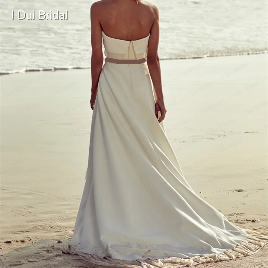 Пляжное свадебное платье из атласной органзы комплект двух предметов кроп топ с