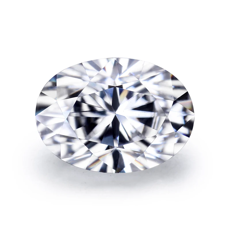 Блестящий EF белый 8*10 мм овальной формы Moissanite драгоценные камни для женщин