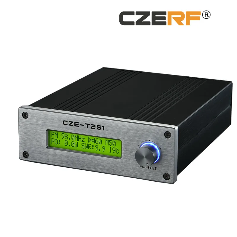Бесплатная доставка CZE T251 25 Вт fm передатчик моно/стерео PLL вещательная станция с