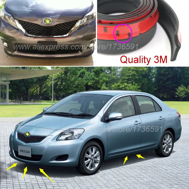 Дефлектор губ бампера для TOYOTA Belta Yaris Vios Limo RAV4 Prius Levin Crown Avensis Previa передний спойлер