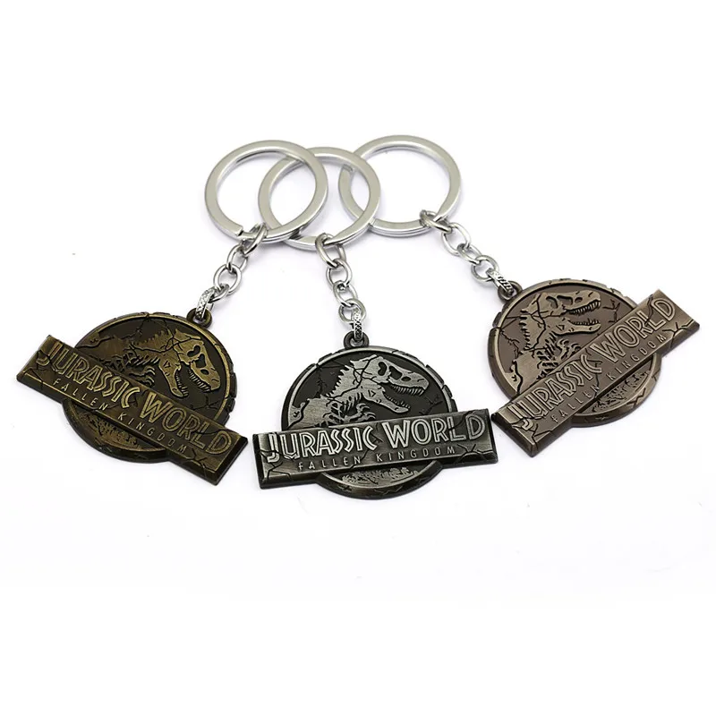 Hot Movie Jurassic Park Keychain World Dinosaur Key Ring Chain Metal For Men Car Gift llaveros Chaveiro Jewelry Porte | Украшения и
