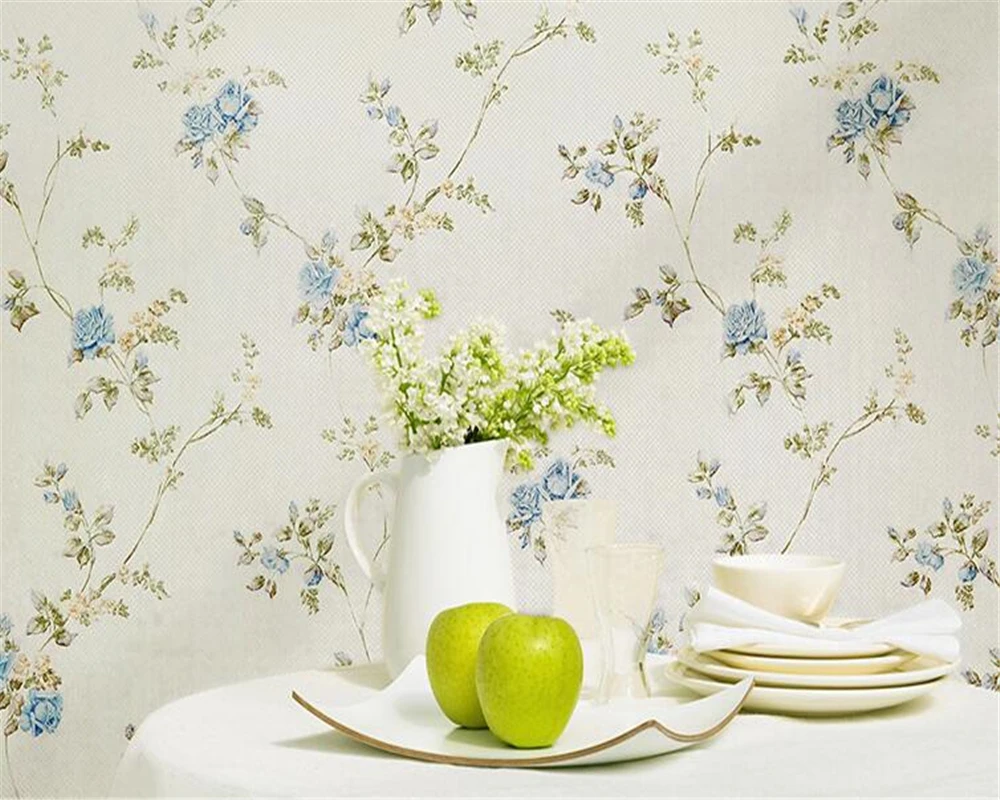 

Beibehang Modern style wallpaper bedroom non-woven wallpaper 3D TV wallpaper floral living room 3d wallpaper roll papier peint