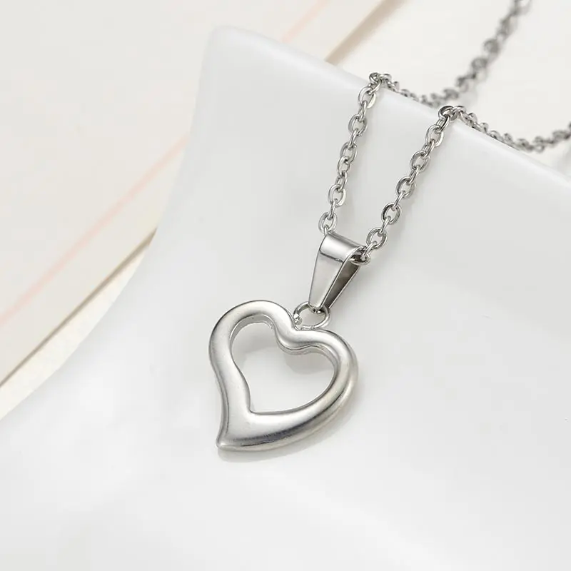 ZFVB 2019 модное ожерелье с сердцем женские ювелирные изделия из нержавеющей стали