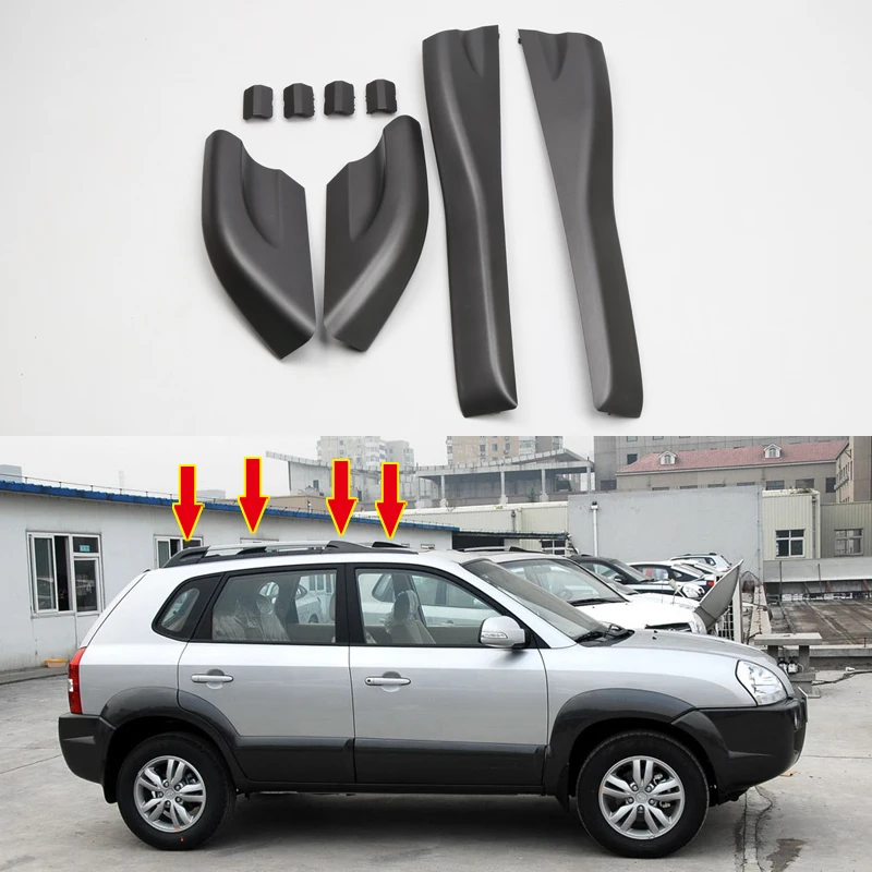 Для Hyundai Tucson 2004 2005 2006 2007 2008 Автомобильная крыша верхние навесные стойки колпачки