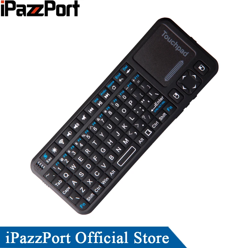 IPazzPort Мини Bluetooth беспроводная клавиатура воздушная мышь с тачпадом для iPad/Android
