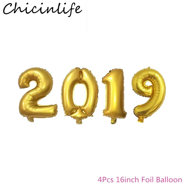 Chicinlife 16inch 2019 Rose Gold Balloons New Year Number Balloon Birthday Celebration Happy Party Decoration | Дом и сад