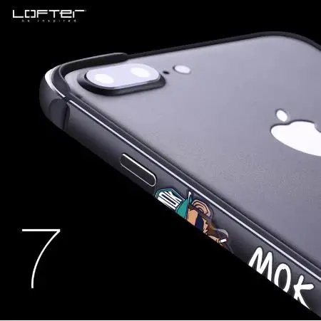 Алюминиевый металлический бампер Lofter для Apple iPhone6 7 8 iPhone Plus чехол с мультяшной