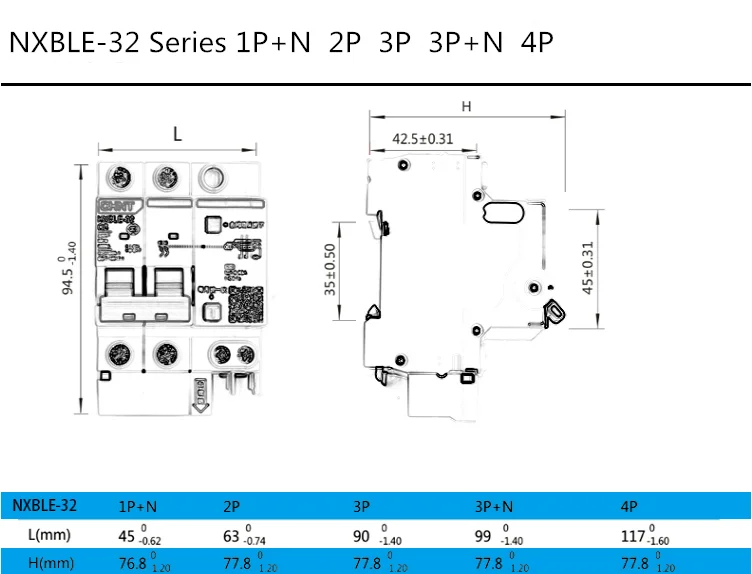 CHINT NXBLE-32 бытовой протектор утечки 1P+ N 6A/10A/16A/20A/25A/32A/40A/63A автоматический выключатель защита от электрического удара