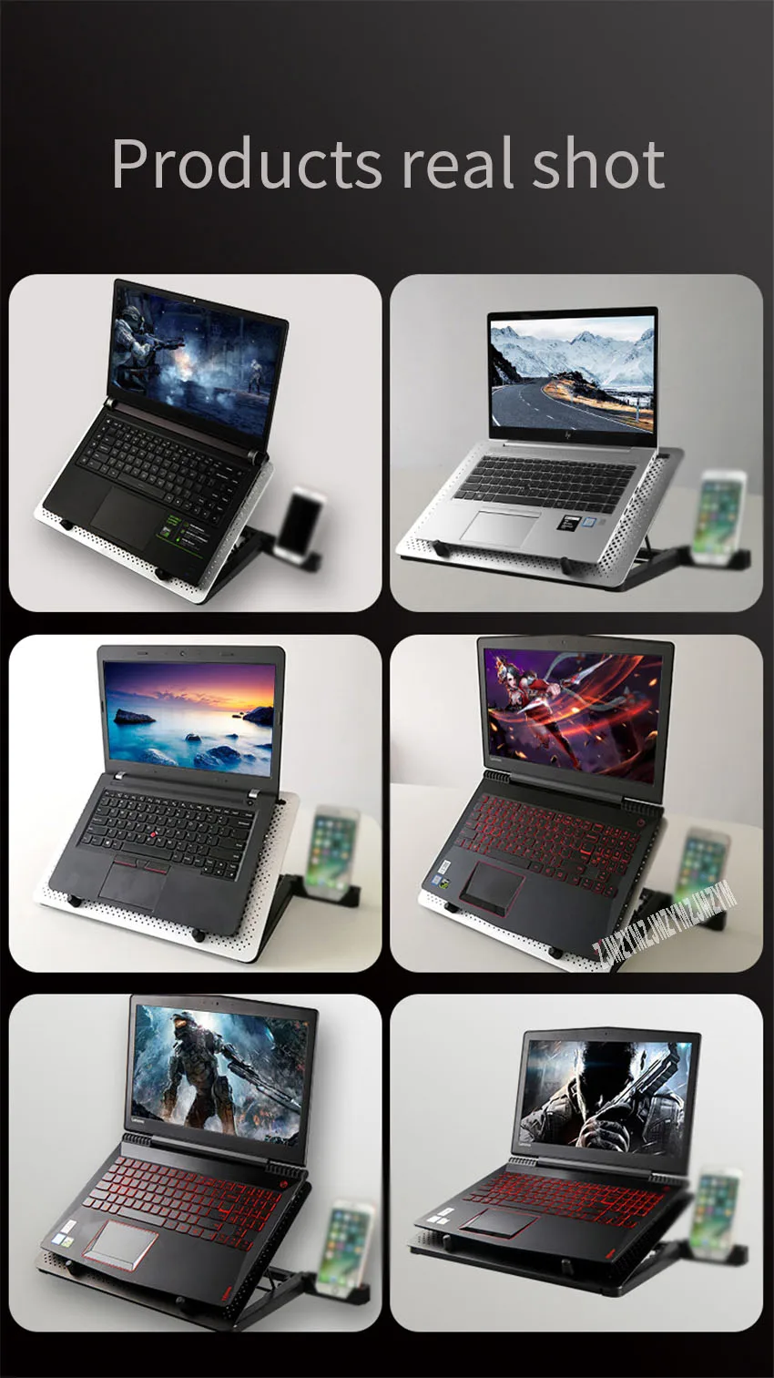 YDA-008 ноутбук теплоотвод 2 usb порта и 5 вентиляционных клапанов турбо охлаждения тихий Кронштейн 12-18 дюймов ноутбук