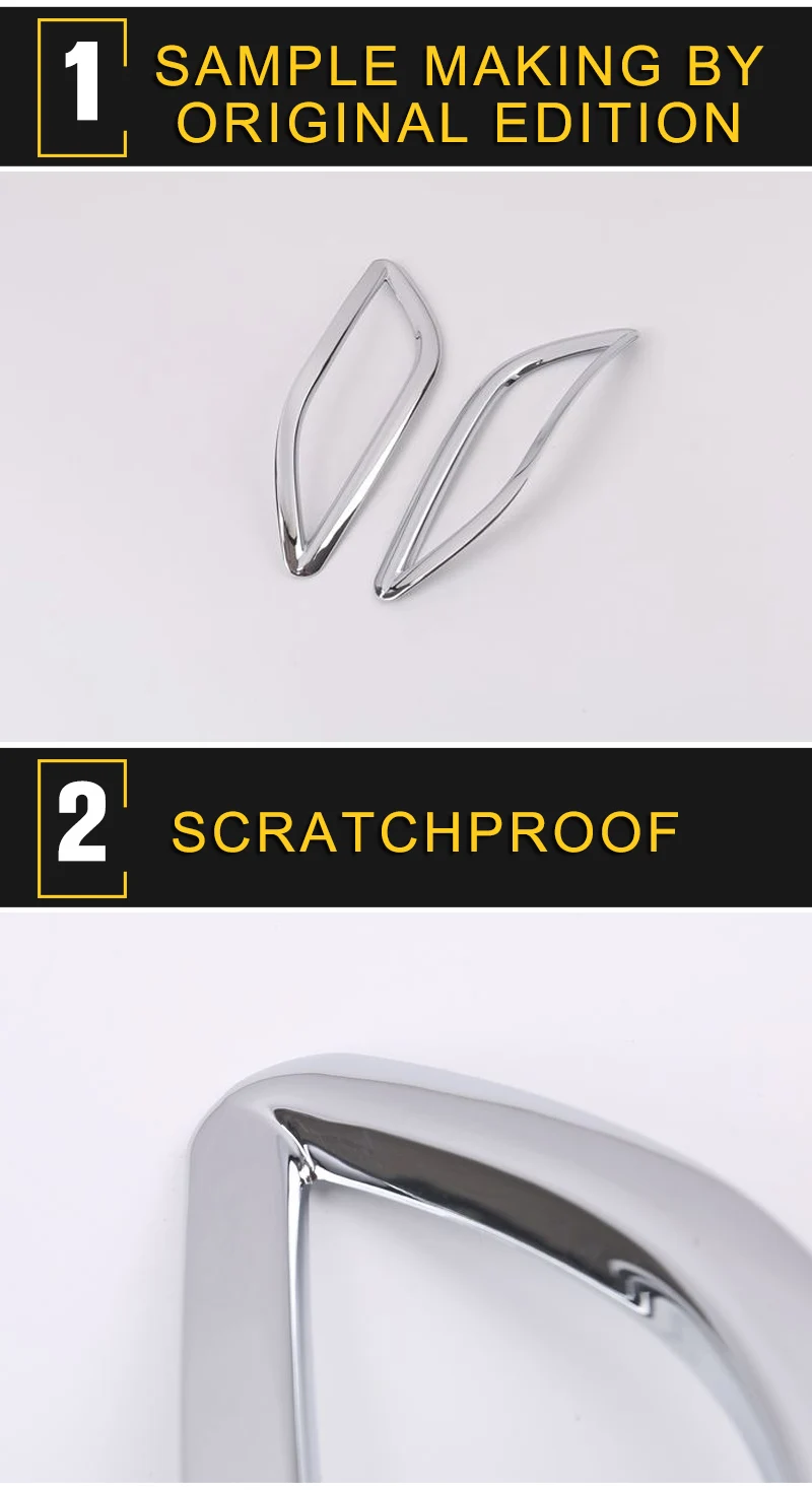 For Volkswagen T-CROSS Car Styling Rear Fog Light Lamp Cover Trim Frame Sticker Exterior Accessories