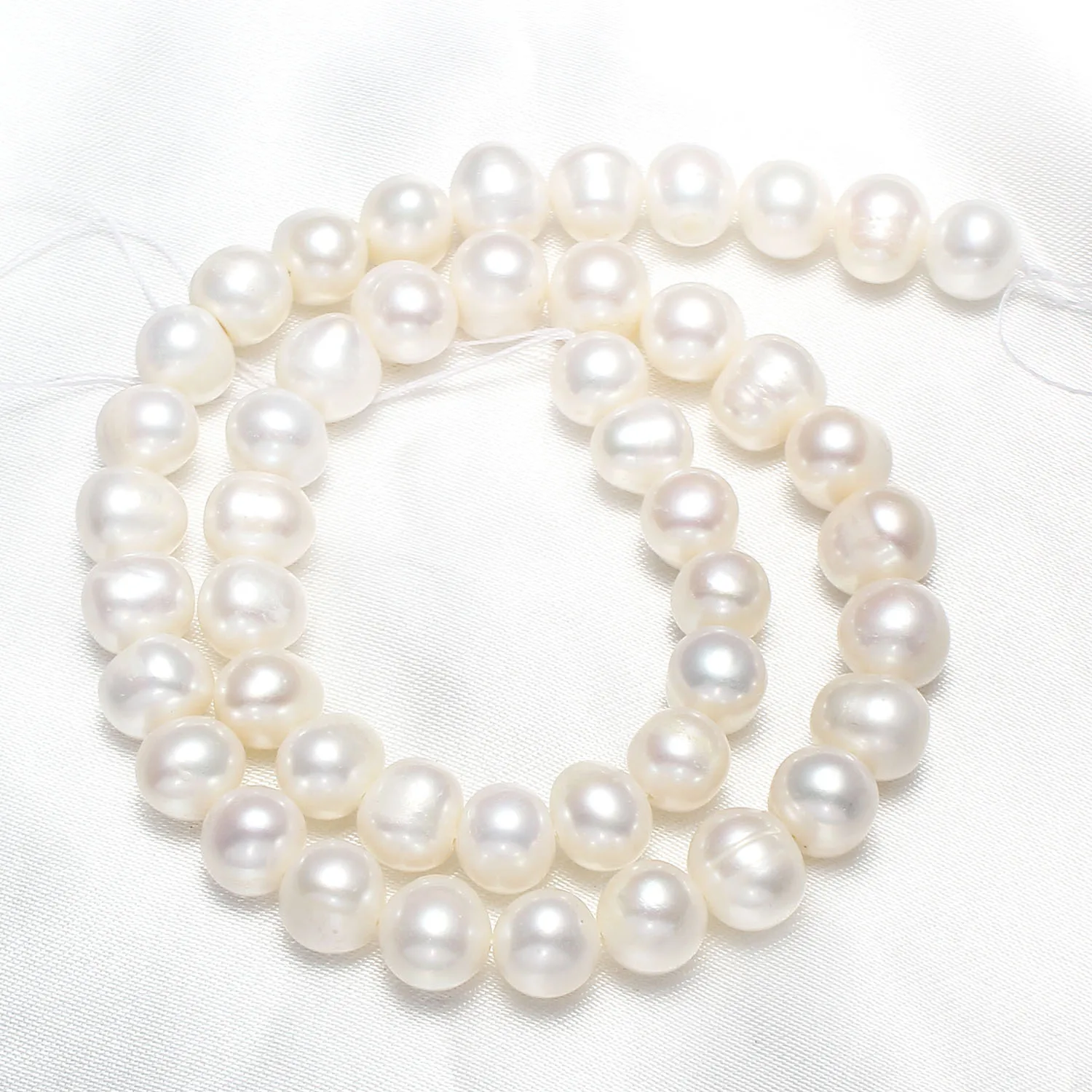 

Cultured Potato Freshwater Pearl Beads Natural 9-10mm Approx 0.8mm Sold Per Approx 14.5 Inch Approx 15 Inch Strand