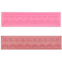 diy flower pattern cake lace silicone mold bake tool fondant 3d cupcake jelly candy chocolate decoration baking moulds fq2312