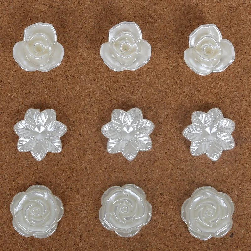 Топ моды 20 шт цветок плоская спина кабошон имитация пластика ABS жемчужные бусины