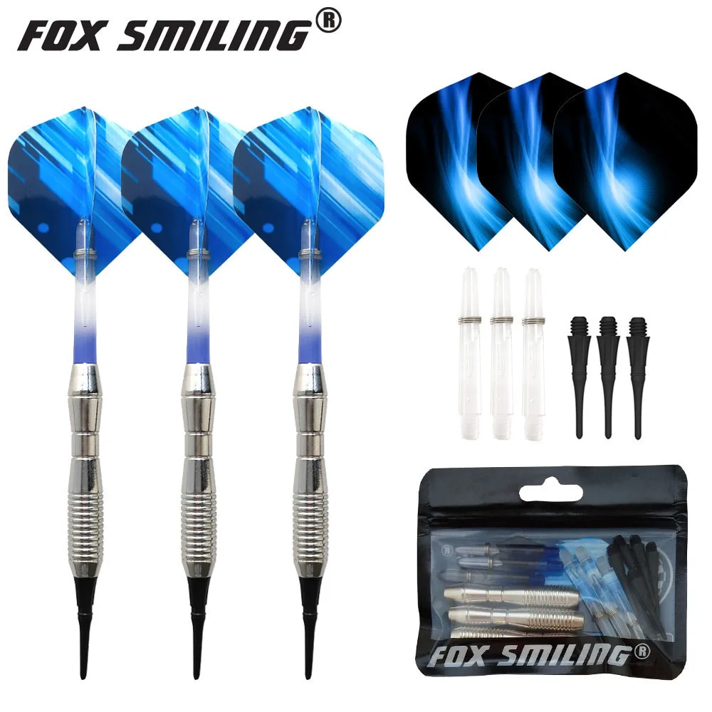 Fox Smiling Дротика s с мягким наконечником набор 3 шт. 18 г электронная Дротика профессиональная с красочными полетами