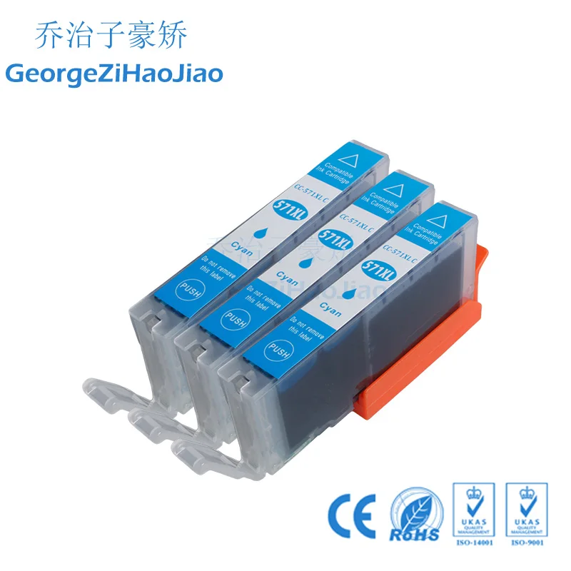3 шт. 570XL Совместимость MG-5750 571XL + MG-5751 MG-5752 MG-5753 чернильные картриджи для Canon Pixma MG6850