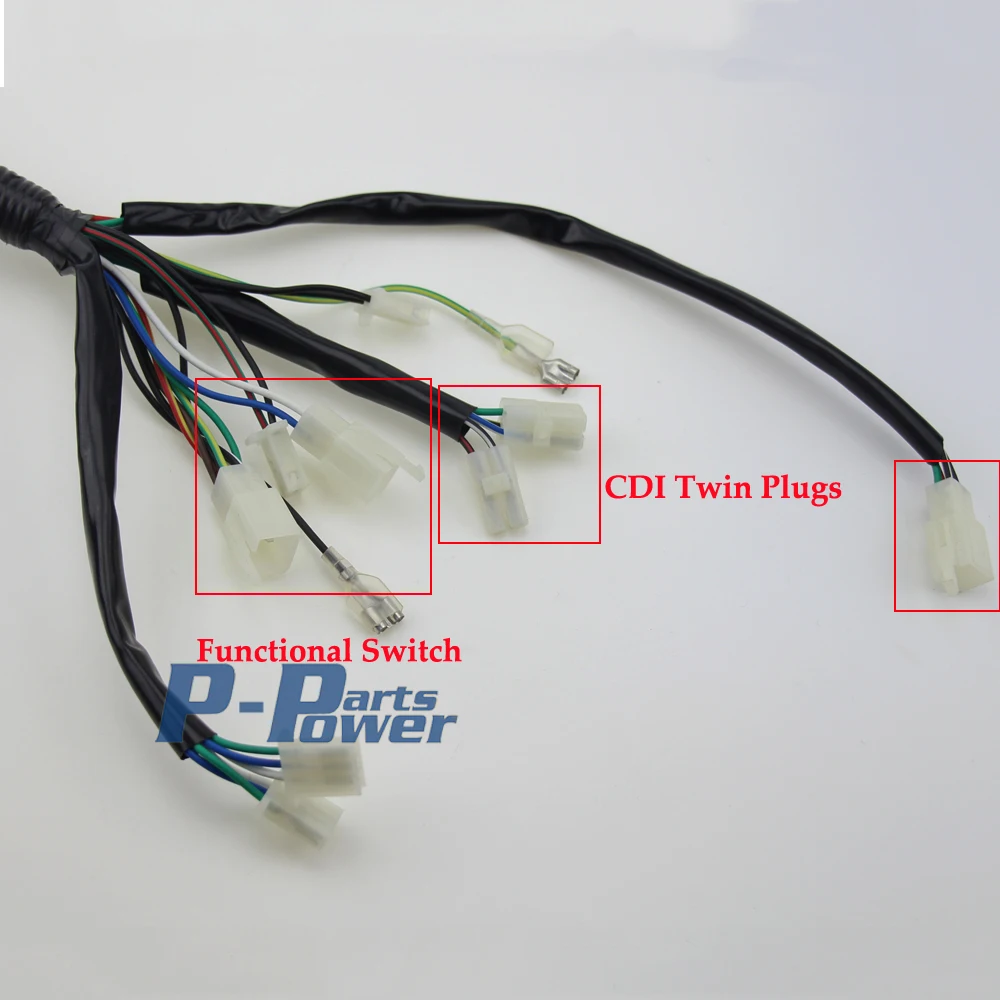 WIRELOOM жгут проводов самокат в сборке GY6 150cc китайский Электрический старт Kandi квадроцикл ATOMIK багги