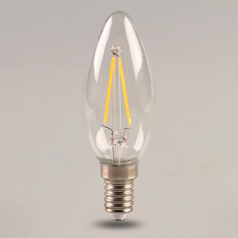 50 шт./лот E14 COB LED накаливания Эдисона лампы в форме свечи света типа Свеча) 2 Вт 4 6