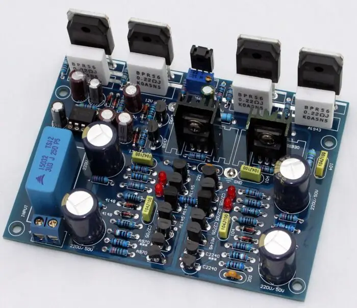 Плата усилителя DC45V 100W на NJW0281 / NJW0302 и A1930/C5171 класса A Op amp TL082 | Электроника