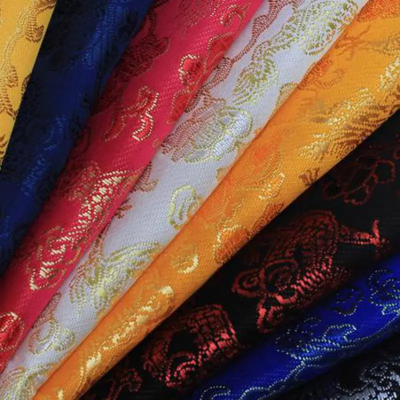 Ткань в китайском стиле с вышивкой 1 м | Дом и сад