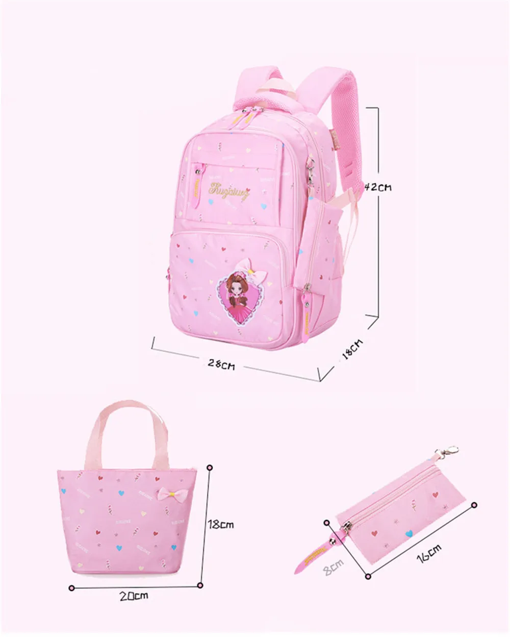 

3pcs/Set Children School Bags Teenagers Girls Printing Rucksack school Backpacks kids travel backpack Cute shoulder bag Mochila