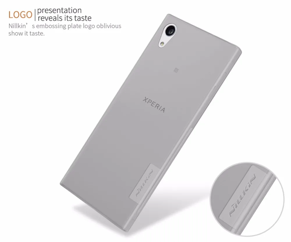 Бесплатный подарок) для Sony Xperia xa1 чехол Nillkin Nature ультра тонкий прозрачный