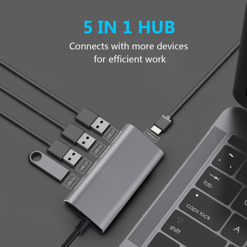 Высокоскоростной USB разветвитель с портом Type C на 4 порта 3 0 PD 5 Гбит/с|USB-хабы| |
