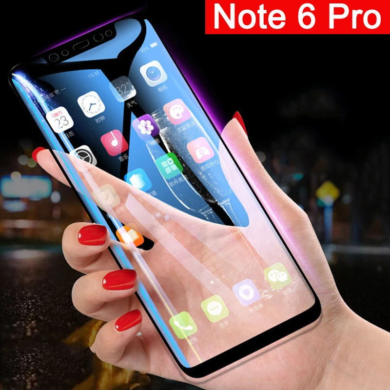 Чехол для Xiaomi Redmi Note 6 Pro защита экрана из закаленного стекла 26 дюйма защитное