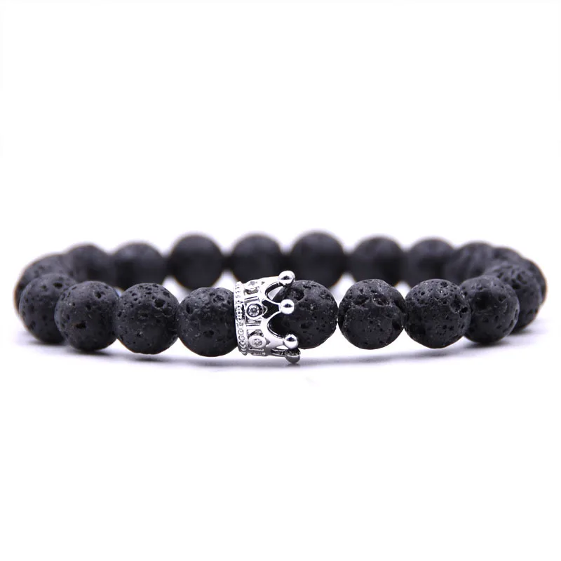 YIZIZAI Корона натуральный камень браслеты для женщин Рок Pulseira Masculina мужские