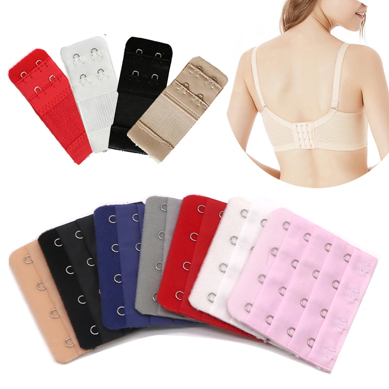 

3/4pcs Women Intimates Accessories Bra Strap Extender 4 Rows 4 Hooks Clasp Strap Underwear Sewing Tools Adjustable Bra Extenders