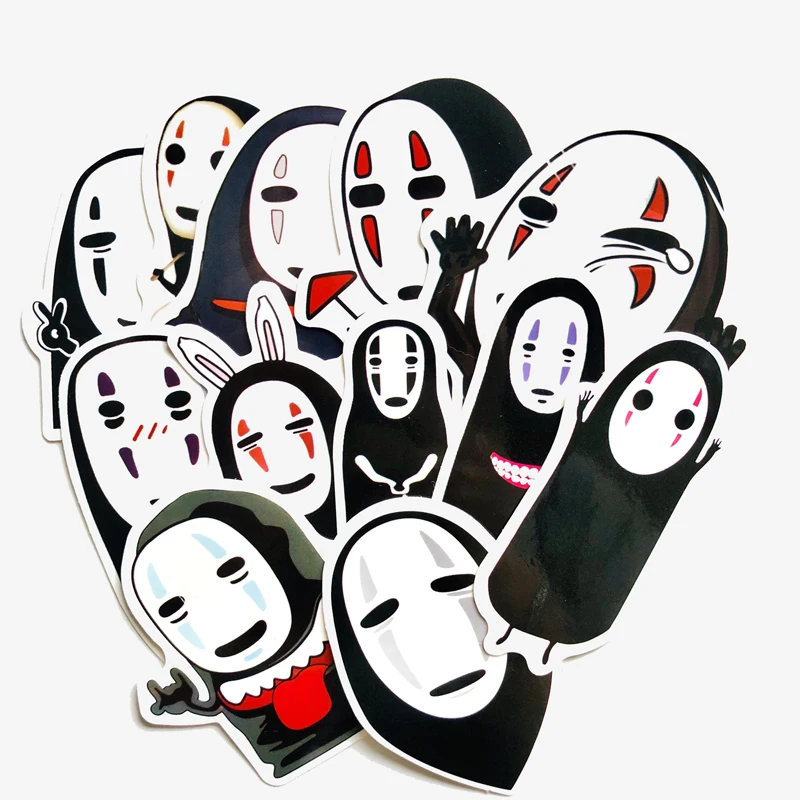 12 шт./компл. Новые Стикеры аниме Spirited Away No Face Man s для скейтборда ноутбука чемодана