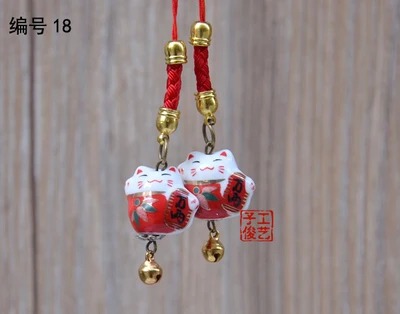 1 шт. 1 шт. Omamori удача китен Кот на удачу богатство милый телефон аксессуар сумка Подвеска Шарм хороший подарок Y16(Цена указана за 1 шт - Цвет: NO 18
