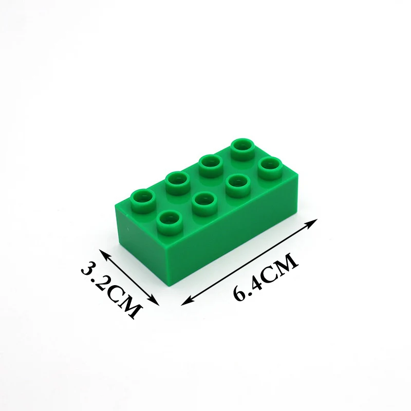 Moc креативные большие строительные блоки, кирпичи, 2x4, наборы больших частиц, объемные аксессуары, совместимые с наукой и технологиями, игрушки - Цвет: green