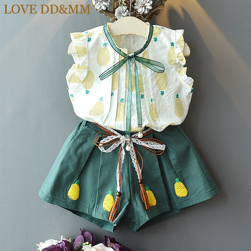 Комплект для девочек LOVE DD & MM Новинка лета 2021 детская одежда модная рубашка без