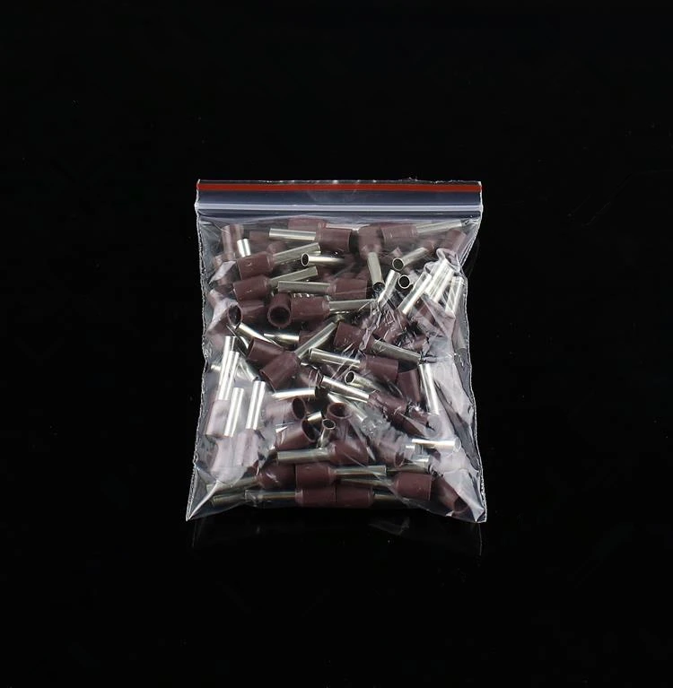 brown 100 шт. E0506 E0508 E0510 E7506 E7508 Изолированные Наконечники клеммный блок шнур конец провода разъем 0,5~ 0,75 мм2, обжимной Терминатор - Цвет: brown