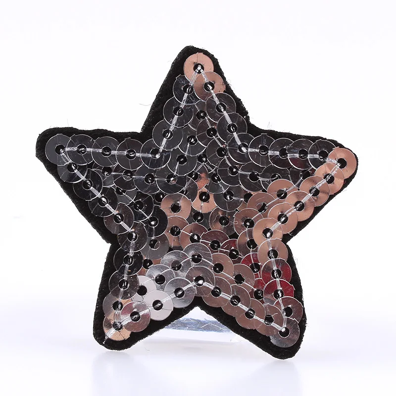 10 шт./лот расшитые блестками золотые звездочки с железной вышивкой красные