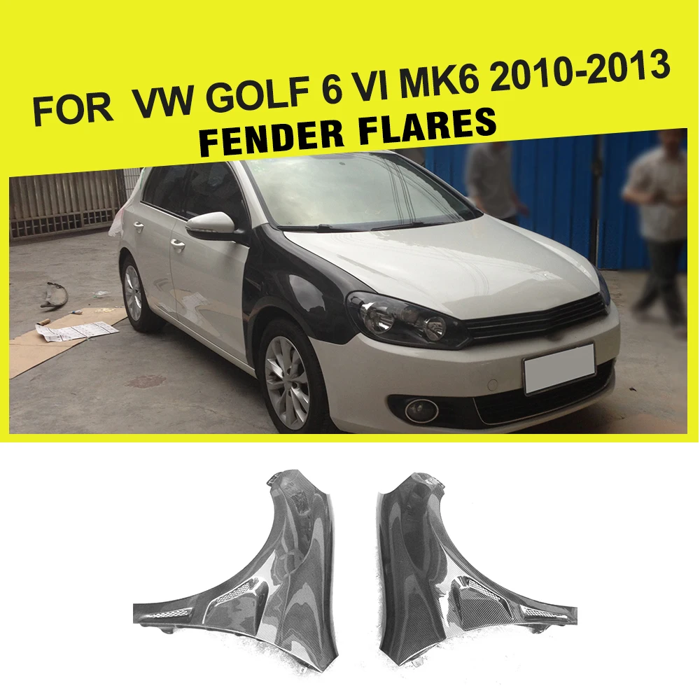 Углеродные волоконные крылья для багажника боковые Volkswagen VW GOLF 6 VI MK6 2010 2013