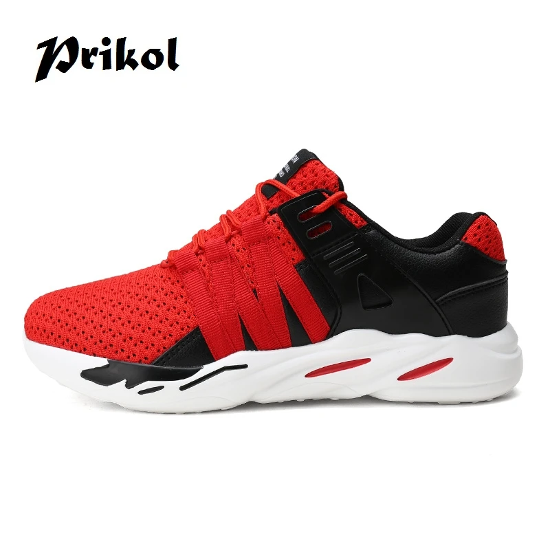 Prikol Мода Элитный бренд лето Для мужчин теннисные туфли хорошее качество легкие