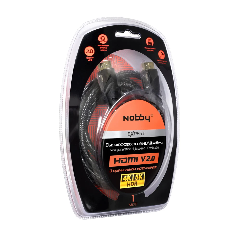 Кабель Nobby Expert NBE HC 10 01 HDMI v2.0|Кабели HDMI| |