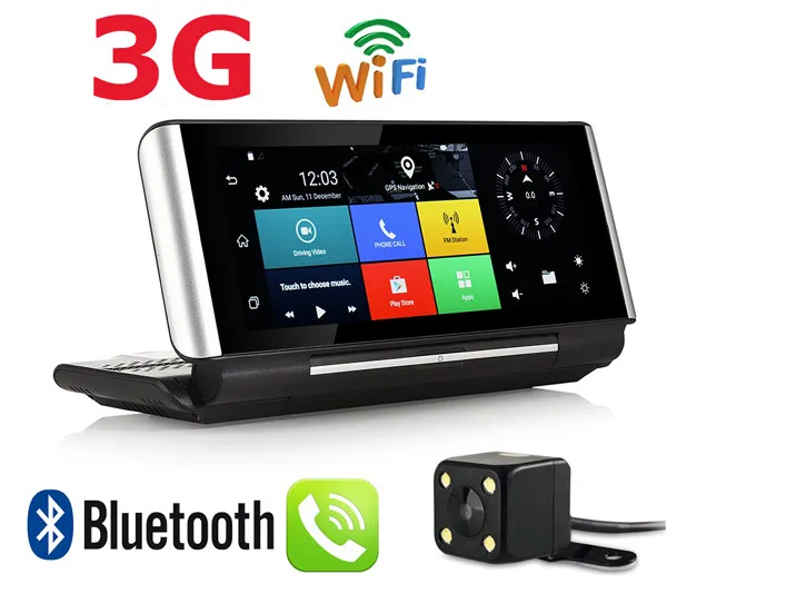8 дюймов 3g DVR Android приборной панели gps навигации Bluetooth Wi-Fi Двойной Камера заднего