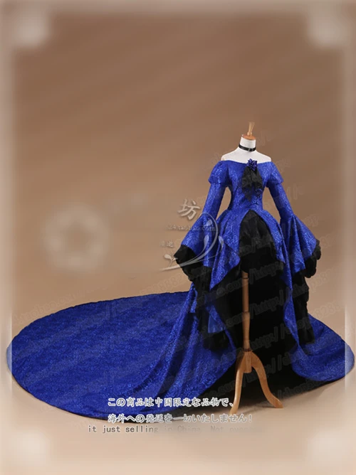 Len Vocaloid Cosplay Blue Rose LEN Косплей Костюм 3P len blue rose Платье Великолепное платье на