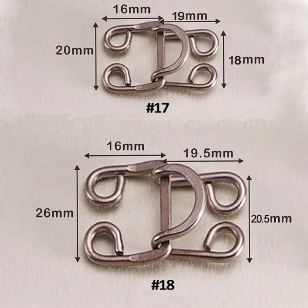 50 наборов Крючок для брюк крючок Юбки 17 #18 # большие брюки крючки одежды