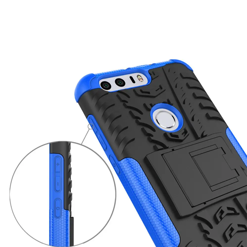 Для Huawei Honor 8 шин узор 3D Гибридный задняя крышка противоударный со встроенным