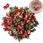 Банты для ухода за домашними животными, 50 шт. в паре, Рождество банты для собак, Санта-Клаус, снеговик, аксессуары для ухода за домашними животными, праздник